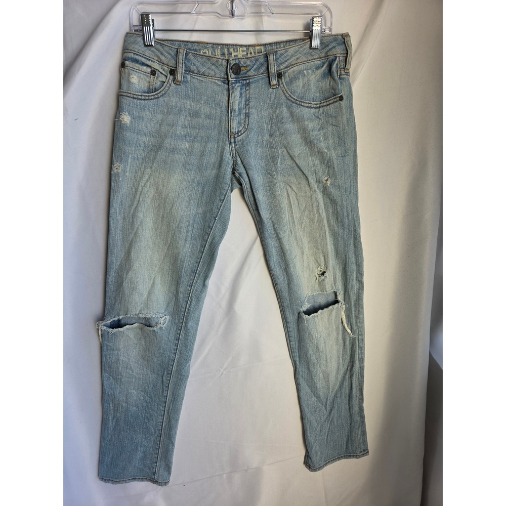 Bullhead Surfside Boyfriend Jeans Womens  Light Wash Relaxed Mid Rise